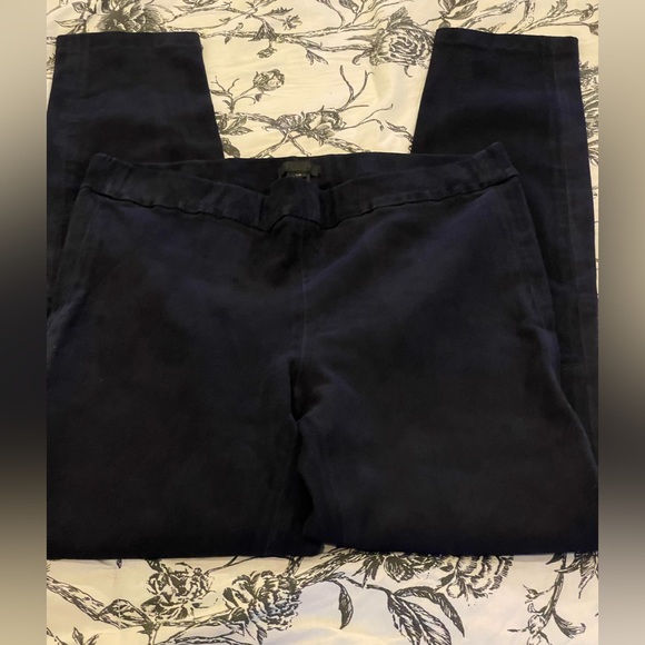 J. Crew Pants & Jumpsuits J Crew Navy Leather Pants Poshmark